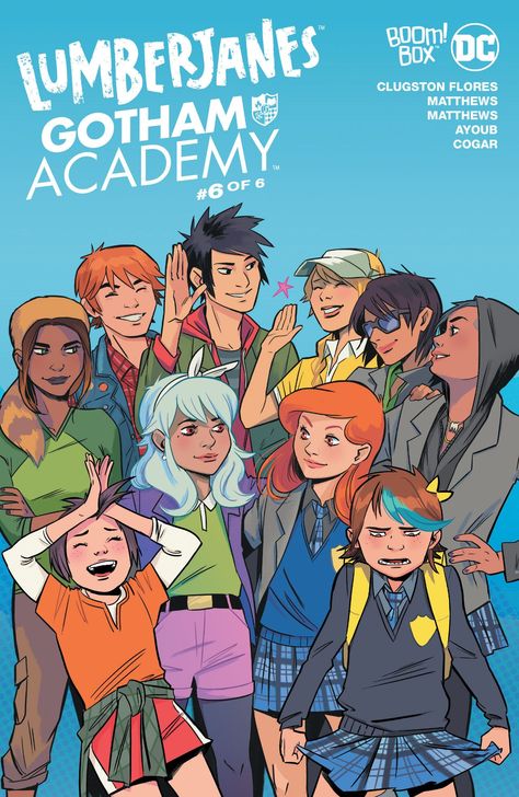 Lumberjanes/Gotham Academy #6 #Boom @boomstudios #DC @dccomics #Lumberjanes #GothamAcademy Release Date: 11/9/2016 Nerdy Diy, Gotham Academy, Book Cover Illustration, Archie Comics, Cartoon Character Design, Comic Covers, Book Cover Design, Book Illustration, Gotham