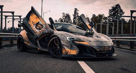 McLaren 650S By Liberty Walk (Literally) Breathes The Radioactive Air Of Chernobyl Mclaren 650s Chernobyl, Burgundy Car, Cars Mclaren, Car Hub, Mclaren 650s, Car Game, Mclaren 720s, Bring Me To Life, Mclaren Cars