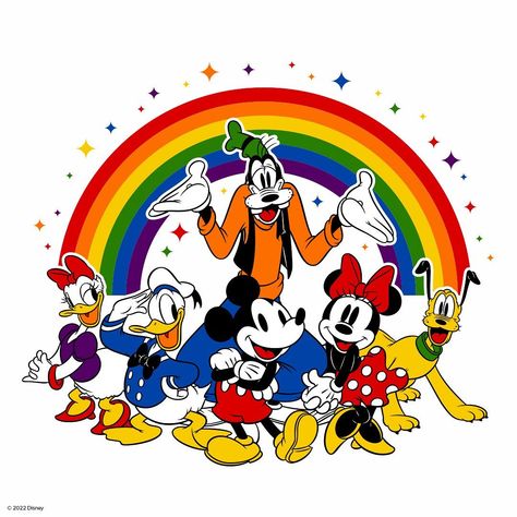 Disney Movie Club on Instagram: “🤍❤🧡💛💚💙💜🖤 • #disneymovieclub #rainbow #roygbiv #colorful #colormelt #disneyfun” Disney Pride, Casual Multicolor T-shirt For Disney Trips, Rainbow Mickey Mouse, Multicolor Disney T-shirt For Summer, Multicolor Disney Character Print Shirt, Disney Multicolor Mickey Mouse T-shirt, Disney Best Friends, Disneyland Christmas, Disney Characters Wallpaper