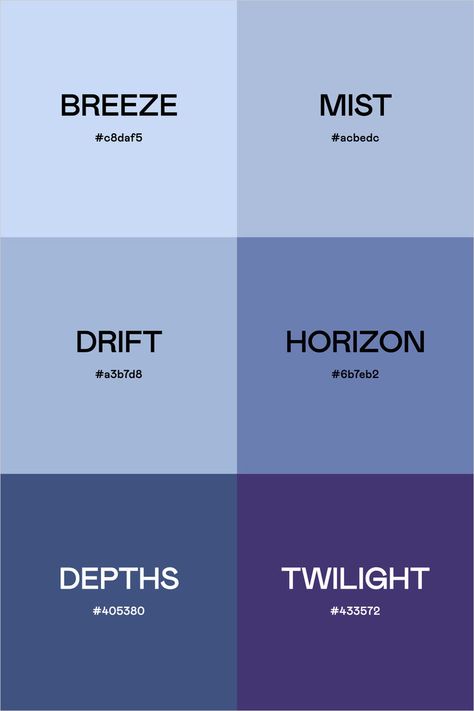 Discover this elegant blue-toned color palette inspired by soft hydrangea hues and deep twilight shades. These sophisticated colors range from airy, light breeze tones to rich, moody horizon blues that create a harmonious and professional design foundation. Multiple WCAG accessible color combinations make this palette perfect for web design, branding, and digital art projects. Streamline your color selection process with Color Palette PRO, the ultimate professional tool for designers who demand precision, contrast, and visual impact in their creative work. Hydrangea Color Palette, Botanical Branding, With Color Palette, Botanical Aesthetic, Digital Art Projects, Botanical Elements, Muted Color Palette, Blue Colour Palette, Botanical Design