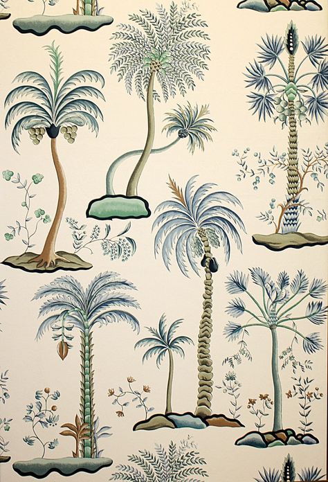 Interior Prints, House Wallpaper, Scenic Wallpaper, Clarence House, La Rive, Textile Texture, Vinyl Wallpaper, Tropical Plants, Surface Pattern