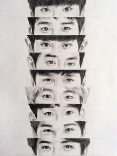 FanBook : Fan Art Social Platform Exo Eyes, Exo Drawing, Exo Art, Exo Fan Art, Exo Fanart, Kpop Art, Exo Fan, Drawings Simple, Exo Baekhyun