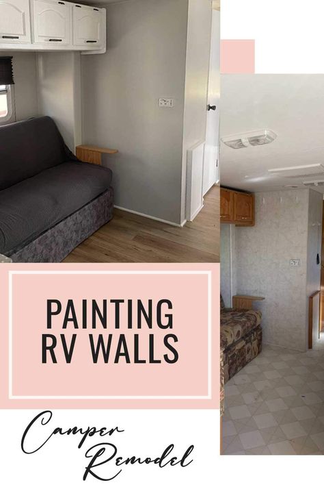 If you've been following along on our posts, you'll know that we renovated our little bumper puller last spring.  We have the lowdown on painting a camper since we painted the walls and cabinets.  I wrote about painting camper cabinets already but wanted to give you some quick information and tips on painting camper walls and the best camper paint I've found. Painted Camper Walls, Paint Camper Walls, Painted Camper Cabinets, Painting Camper Walls, Painting A Camper, Painting Camper Cabinets, Paint Rv Walls, Painting Camper, Camper Walls