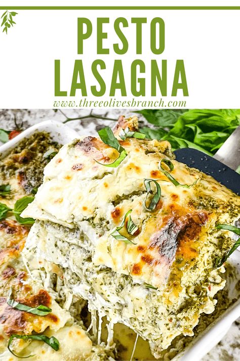 Pesto And Sausage Lasagna, Italian Lasagna Recipe, Lasagna With Bechamel Sauce, Pesto Lasagna, Chicken Lasagna Recipe, Lasagna Recipe With Ricotta, Italian Lasagna, Basil Pesto Sauce, Sausage Lasagna