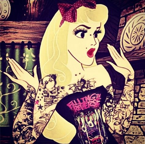 OH NO SHE DIDNT!!! SHE GUNNA GET IT.... GUNNA GET IT REAL GOOD!...... lol Punk Disney Characters, Disney Gone Bad, Emo Disney, Punk Disney Princess, Disney Amor, Disney Punk, Goth Disney, Punk Disney Princesses, Disney Princess Tattoo