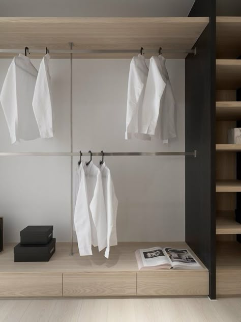 Floor To Ceiling Wardrobes, Dressing Room Design Ideas, Walk In Closet Design, Closet Design Layout, Open Closet, Clothes Hanging, Wardrobe Room, Bedroom Closet Design, Room Design Ideas