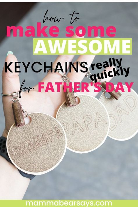 Dad Keychain Diy, Diy Personalized Gifts, Remembering Grandpa, Engraved Keychains, Mamma Bear, Diy Keychains, Diy Storage Rack, Personalised Gifts Diy, Dad Keychain