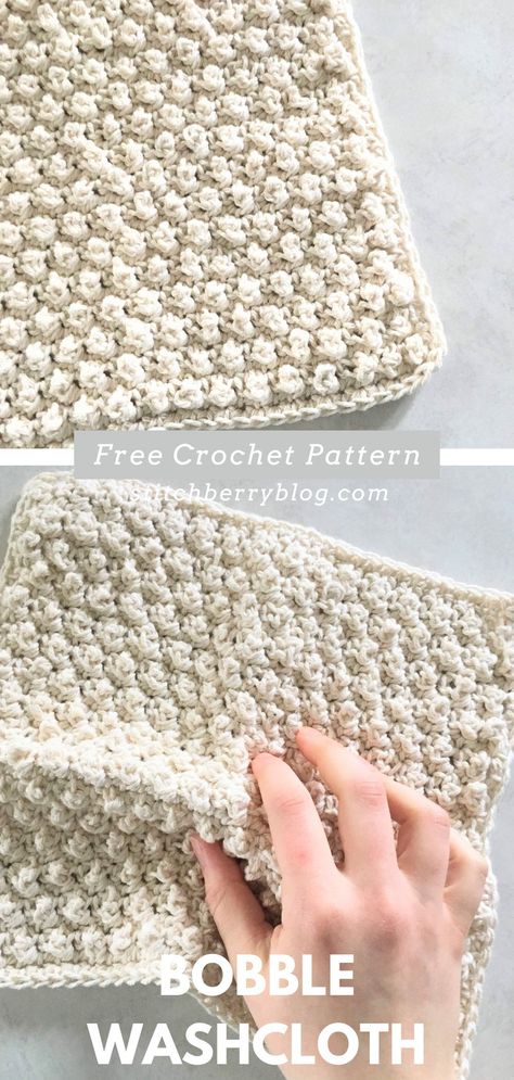 Bobble Washcloth Crochet, Crochet Body Washcloth, Crochet Face Towel, Crochet Facial Washcloth, Crochet Washcloth Stitches, Moss Stitch Dishcloth Pattern, Textured Dishcloth Crochet Pattern, Wash Cloth Crochet Pattern Free, Easy Washcloth Crochet Pattern