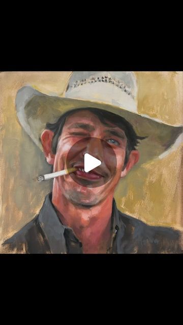 K A L I  E . G R A V E S on Instagram: "I hear he’s the best bull rider around AND he’s got a paintable mug. @jbmauneyxv yeehaw!
10x10 oil on panel. Painted with the Zorn Palette of only 4 colors. 
.
#oilpaint #bullrider #bullriding #cowboy #portrait #country #rodeo #yeehaw #artoftheday #dailypainter #artofinstagram #countrylife" Zorn Palette, Cowboy Portrait, Bull Rider, Daily Painters, Bull Riders, Bull Riding, Figurative Painting, Country Life, Figure Painting