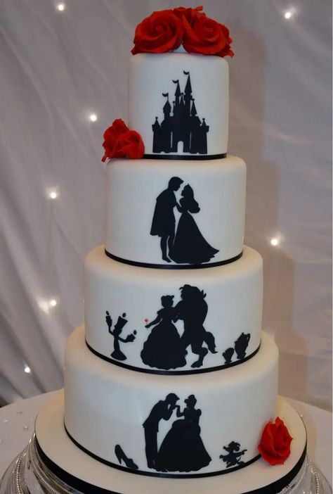 29 Disney Wedding Cakes & Cake Toppers for a Touch of Magic - hitched.co.uk Disney Cake Topper, Cakes Disney, Disney Wedding Cake Toppers, Mad Hatter Cake, Castle Cake Topper, Disney Cake Toppers, Disney Anniversary, Disney Cake, Disney Wedding Cake