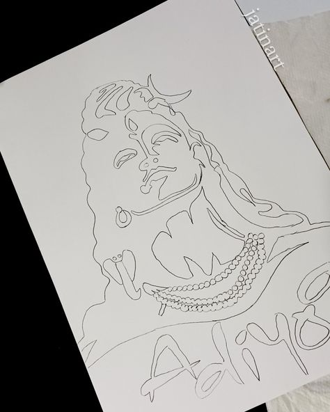 Sanatan Dharm Drawing, Bholenath Canvas Painting, Adiyogi Shiva Drawing Outline, Adiyogi Outline, Shiv Outline, Shiv Painting Canvases Easy, Shiv Ji Drawing Easy For Kids, Adiyogi Mandala Art, Shiv Ji Sketch Pencil