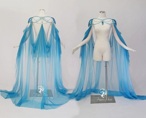 Wind Fairy Costume, Faerie Costume, Firefly Path, Water Clothing, Festival Make Up, Fairy Cosplay, Water Fairy, Scale Mail, Recycled Dress