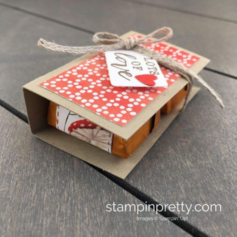 Create a Hershey Double Nugget Holder using Stampin' Up! Products. Stampin' Pretty, Mary Fish Hershey Nugget Wrappers Template Free Printables, Candy Holders Diy Ideas, Stampin Up Treat Holders, Nugget Ideas, Christmas Treats Holders, Hershey Nugget, Mary Fish, Stampin Pretty, Treat Holders