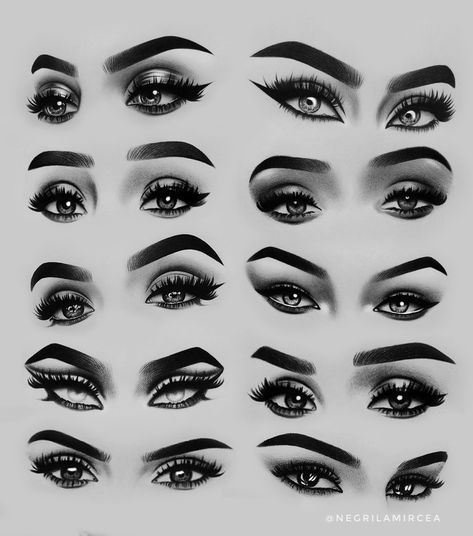 drawing eyess<3<3<3< Eyebrows Ideas, Eyes Drawing Tumblr, Eyebrows Pencil, Shaped Eyebrows, Types Of Eyebrows, Bentuk Alis, Maybelline Tattoo, Hd Brows, Makeup Drawing