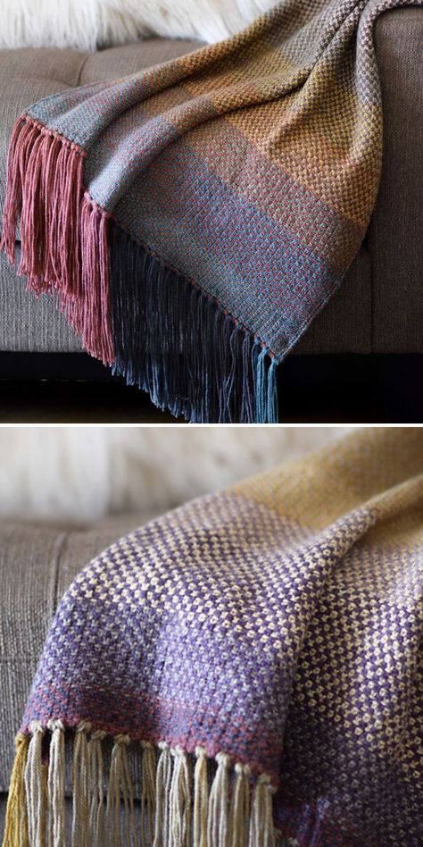 Modern Minimalist Throws - Free Knitting Pattern Knit Afghan Patterns Free, Knit Throw Blanket Pattern, Easy Blanket Knitting Patterns, Brioche Knitting Patterns, Knit Afghan Patterns, Modern Knitting Patterns, Knitting Patterns Free Blanket, Throw Blanket Pattern, Womens Knitting Patterns