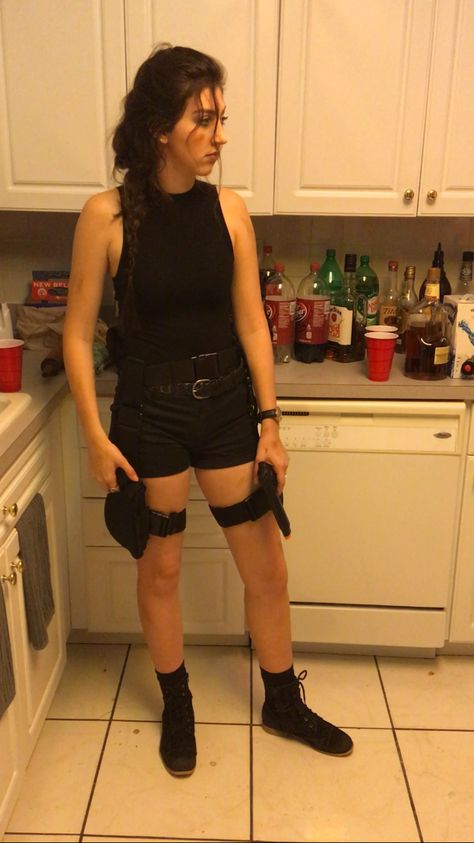 Lara Croft Costume #tombraider #laracroft #halloweencostumes #halloween2017 #handmade #cosplaygirl #costume #videogame Lara Croft Halloween Costume, Halloween Inspo, Halloween 2024, Lara Croft, Tomb Raider, Best Cosplay, Halloween Ideas, Halloween Outfits, Spooky Season