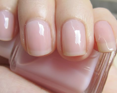 essie mademoiselle Essie Vanity Fairest Mademoiselle, Sheer Pink Manicure, Glossy Nail Polish, Shear Pink Nails, Sheer Pink Nails, Natural Nail Polish Color, Sheer Pink Nail Polish, Essie Mademoiselle, Sheer Coat