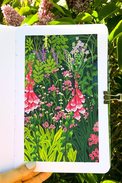 Gouache Art, Ghibli Art, Art Appreciation, Art Inspiration Painting, Flower Art Painting, Painting Art Projects, Fantastic Art, Diy Canvas Art, Art Journal Inspiration