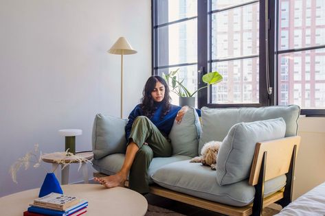 The 10 best couches for apartments | 6sqft Couches For Small Spaces Cozy Living, Comfy Small Couch, Comfy Couches Living Room Small Spaces, Studio Apartment Couch, Small Comfortable Couch, Couches For Apartments, Couches For Small Living Rooms, Small Couches Living Room, Couches Living Room Comfy