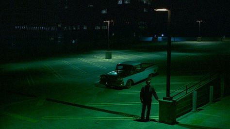 Paris, Texas Car Park, Sci Fi, Wim Wenders, Film Grab, Paris Texas, Parking Lot, Cinematography, At Night, Sci-fi Spaceship