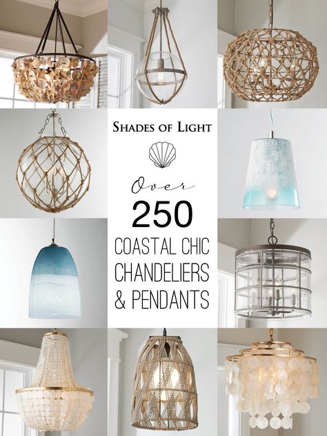 Coastal Bedroom Chandelier, Coastal Light Fixtures Beach Houses, Coastal Style Pendant Lights, Coastal Bedroom Lighting Ceiling, Boho Coastal Lighting, Coastal Modern Pendant Light, Coastal Modern Chandelier, Beach Chandelier Dining Rooms, Coastal Dining Room Lights