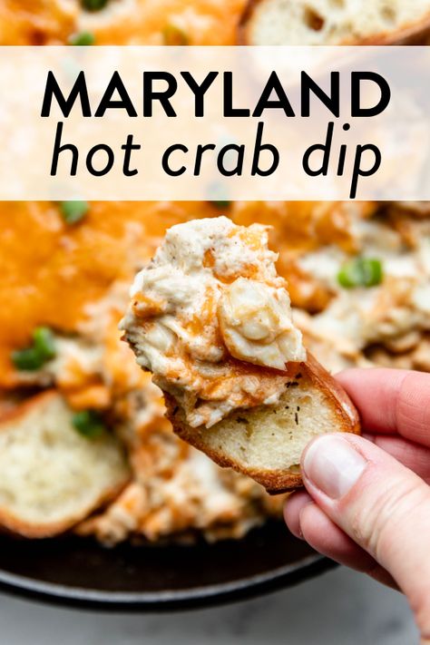 Maryland Hot Crab Dip, Essen, Maryland Style Seafood Dip, Crab Dip Maryland, Maryland Crab Balls, Slow Cooker Crab Dip, Best Maryland Crab Dip, Faux Crab Recipes, Lump Crab Dip Recipes