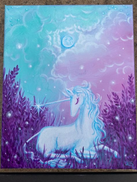 Acrylic Fantasy Painting Fantasy Painting Ideas, Fantasy Acrylic Painting, Fairy Paintings, Fantasy Fairy, Fantasy Paintings, Spring Art, Paint And Sip, Art Style Inspiration, Mystical Creatures