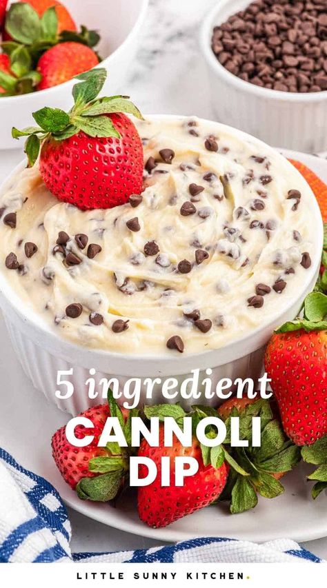 Italian Night Desserts, Easy Canolli Dip, Cannoli Dip Recipe Easy, Dessert For Italian Meal, Best Dessert With Italian Food, Easy Italian Potluck Recipes, Italian Dinner Party Desserts, Classic Italian Appetizers, Simple Italian Desserts Easy Recipes