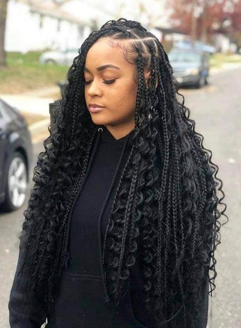 Black And White Braids, Boho Knotless Braids With Color, White Braids, Bohemian Knotless Braids, Spanish Hairstyles, Bohemian Knotless, Yellow Hair Color, Boho Knotless Braids, Boho Knotless