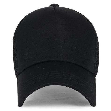 Plain Baseball Cap Simple Mesh Snapback Color Trucker Hat - All Black - CU12JU4PDHD - Hats & Caps, Men's Hats & Caps, Baseball Caps  #capsformen #menscaps #hatsformen #mensoutfits #menstyle #Baseball Capshats Black Template, Plain Baseball Caps, Plain Caps, Tactical Wear, Black Png, Blank Hats, Stylish Caps, Fashion Cap, Black Baseball Cap