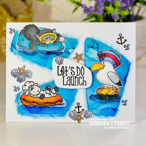 Karen McKibbin (@karens_kardzz) • Instagram photos and videos Deco Foil, Ahoy Matey, Stamps Collection, Whimsy Stamps, Halloween Digital, Quick Cards, Valentine Wedding, Shaker Cards, Left Over