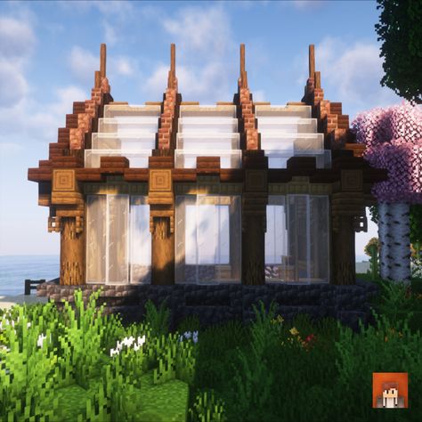 Here I built a greenhouse in a survival world where my bees can live. The texture pack I use is 'Stay True' and shaders 'complementary shaders' #Minecraft #MinecraftBuilds #MinecraftHouse #minecraftbuildingideas #Victorian #MinecraftBase #fantasy Apiary Minecraft Ideas, Greenhouse Minecraft, Minecraft Greenhouse, Greek Style Home, Minecraft Mountain, Victorian Greenhouse, Cool Minecraft Creations, Minecraft Funny, Minecraft Tips