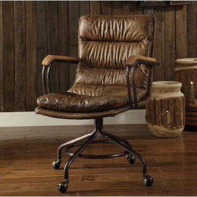 17 Stories Lincolnwood Executive Office Chair Color (Upholstery): Whiskey Brown Vintage Whiskey, Drafting Chair, Leather Office, Swivel Office Chair, Conference Chairs, Executive Office Chairs, Leather Office Chair, Stylish Chairs, Acme Furniture