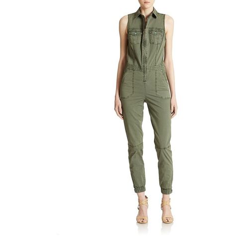 Guess Military Cargo Jumpsuit Women's Green 8 featuring polyvore fashion clothing jumpsuits green military green jumpsuit jumpsuits & rompers cargo jumpsuit guess jumpsuit jump suit Military Jumpsuit, Cargo Jumpsuit, Cotton Jumpsuit, Green Jumpsuit, White Jumpsuit, Military Inspired, Military Green, Playing Dress Up, Polyvore Fashion