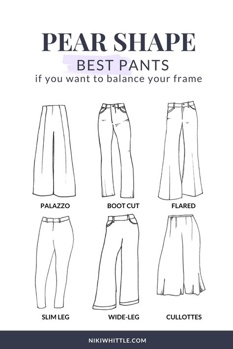 Best Pants for a Pear Body Shape: How To Dress a Pear Shape Petite Pear Shape Outfits, Pear Body Shape Fashion, Pear Body Shape Outfits, Pear Shape Fashion, Pear Shaped Outfits, Outfits For Petite, Pear Shaped Women, Best Pants, Pear Body