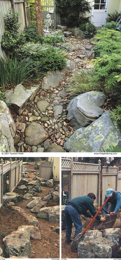 Dry Creek Bed, Dry River, Creek Bed, River Bed, Rock Garden Landscaping, Fine Gardening, Dry Creek, Have Inspiration, Rain Garden