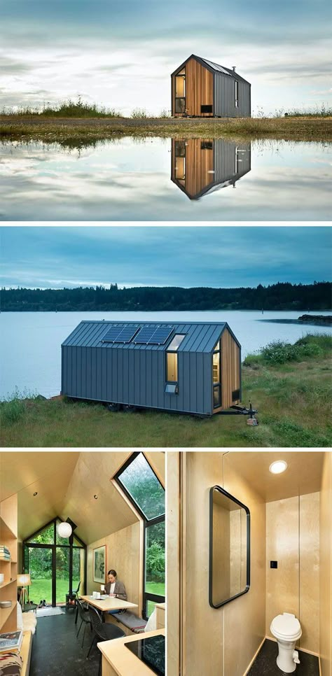 Office On Wheels, Modern Tiny House On Wheels, Homes On Wheels, Van Tiny House, Tony House On Wheels, Micro House On Wheels, Tiny House Wheels, Tiny House Plans On Wheels, Home On Wheels