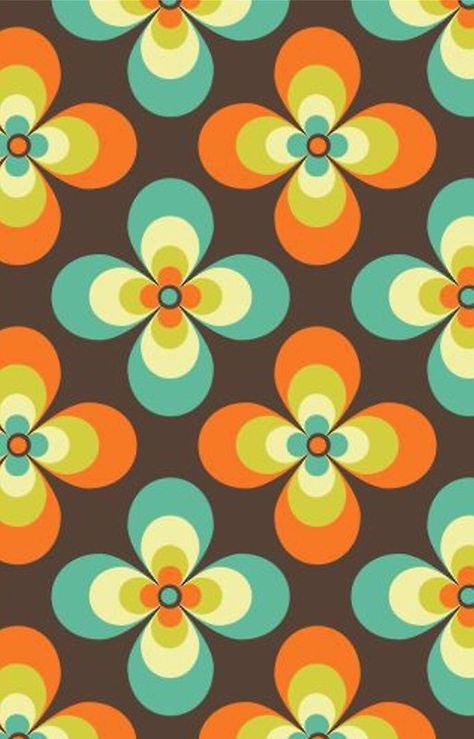 Wallpaper Floor, Retro Kunst, 70s Floral, Plakat Design, Hippie Flowers, Motif Vintage, Vintage Hippie, Retro Fabric, Abstract Flower