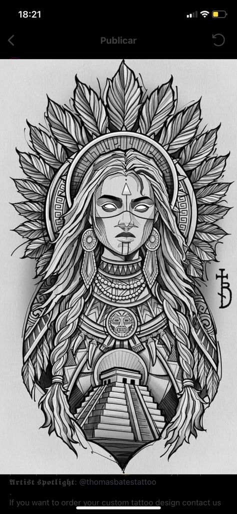 Mayan Woman Tattoo, Xochiquetzal Tattoo, Aztec Princess Tattoo Goddesses, Aztec Symbols And Meanings, Aztec Goddess Tattoo, Aztec Art Tattoo, Aztec Warrior Tattoo, Warrior Tattoo Sleeve, Aztec Drawing