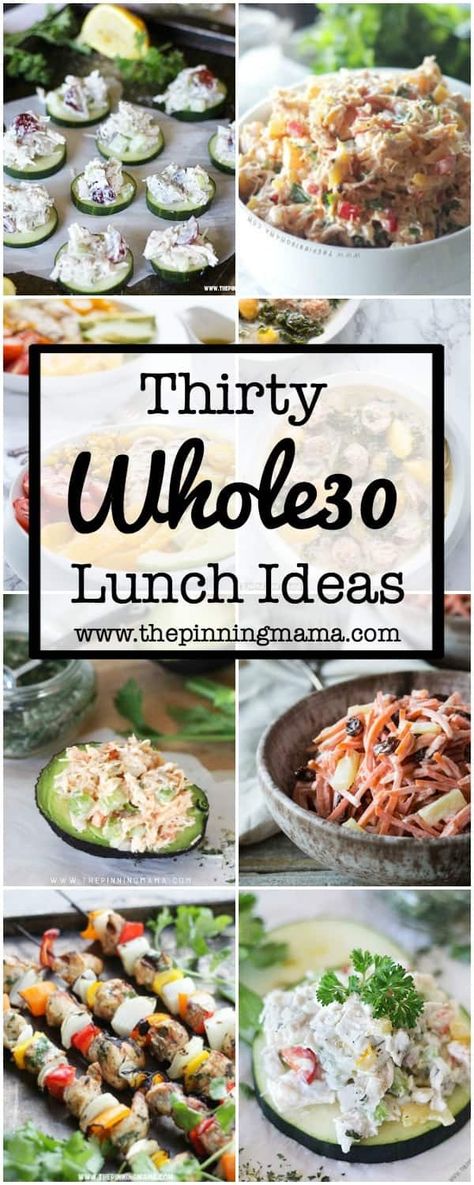 30 Whole30 Lunch Ideas • The Pinning Mama Whole 30 List, Whole 30 Lunch Ideas, Lunch List, Whole30 Lunch Ideas, Whole30 Lunch, The Whole 30, 30 Diet, Whole 30 Lunch, Whole 30 Meal Plan