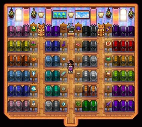 Stardew Valley Indoor Design, Grandpas Shed Stardew, Stardew Valley Chest Shed, Stardew Valley Farm Design Ideas, Immersive Farm 2 Stardew Valley, Stardew Valley Farm Layout 2 Players, Stardew Valley Farm Layout Four Corners Aesthetic, Stardew Valley House Interior Design No Mods, Stardew Valley Astethic