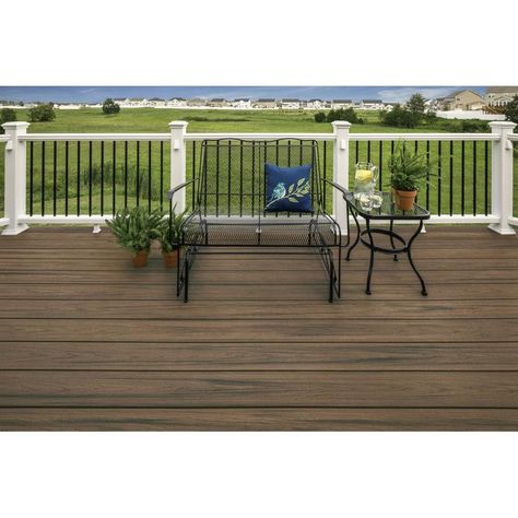 Trex Enhance Naturals 20-ft Toasted Sand Grooved Composite Deck Board at Lowes.com Trex Deck Toasted Sand, Toasted Sand Trex Decking, Trex Toasted Sand Decking, Trex Toasted Sand, Hidden Deck Fasteners, Trex Enhance, Deck Landscaping, Composite Decking Boards, Dream Deck