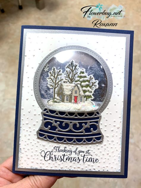 Still Scenes; a gorgeous Snow Globe shaker card Globe Ideas, Christmas Globes, Homemade Christmas Cards, Christmas Snow Globes, Stampin Up Christmas Cards, Interactive Cards, 2023 Christmas, Stampin Up Christmas, Up Book