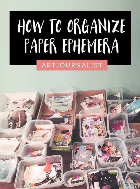 Organize Ephemera, Ephemera Storage, Junk Organization, Arts And Crafts For Adults, Arts And Crafts For Teens, Blog Art, Glue Book, Easy Arts And Crafts, Art And Craft Videos