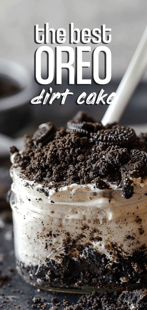 Oreo Dirt Cake [20 Minutes] – Chasety Dirt Cake Cups, Dirt Pudding Recipes, Oreo Dirt Pudding, Dirt Recipe, Oreo Dirt Cake, Dirt Dessert, Dirt Cake Recipes, Dirt Pudding, Oreo Dirt