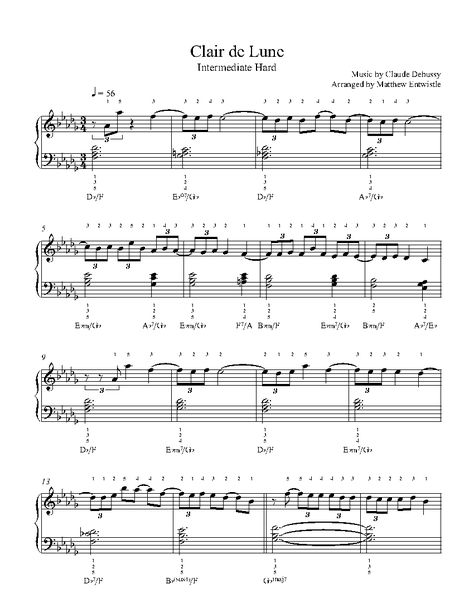 Clair de Lune by Claude Debussy Piano Sheet Music | Intermediate Level Free Piano Sheet Music Printables, Hard Music, Music Printables, Easy Piano Sheet Music, Easy Piano, Learn Piano, Piano Sheet, Free Music, Piano Lessons