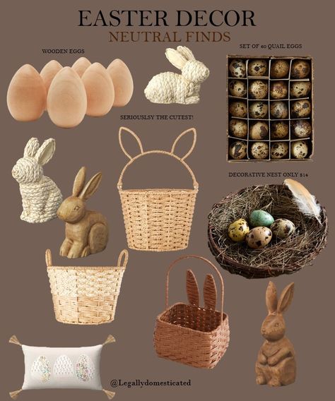 Neutral Easter Finds Farmhouse Easter Decor Ideas, Neutral Easter Decor, Neutral Easter, Farmhouse Decor Trends, Modern Easter, Farmhouse Easter Decor, Farmhouse Easter, Monthly Themes, Mcgee & Co