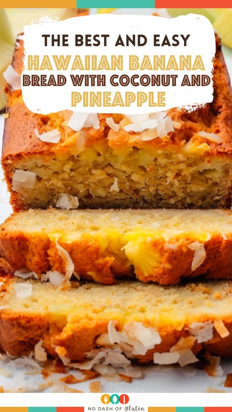 Pineapple Coconut Quick Bread, Hawaiian Loaf Bread Recipes, Hummingbird Bread Recipe Southern Living, Hawaiian Banana Bread Recipe Easy, Haiwan Banana Bread, Banana Hawaiian Bread, Pineapple Coconut Bread Recipe, Tropical Banana Bread Recipe, Banana Bread With Pineapple And Coconut