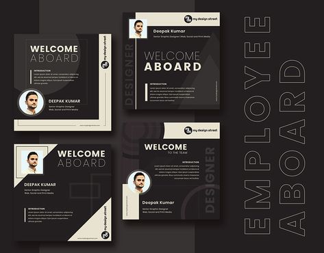 Employee Onboard Social Media Post New Employee Social Media Post, Welcome Social Media Post, Employee Welcome Post, Welcome On Board Employee Design, Welcome Aboard New Employee, Newsletter Content Ideas, Corporate Social Media Template, Welcome New Employee, Welcome Post