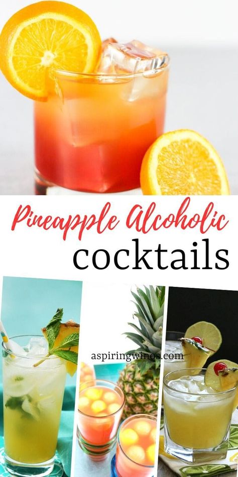 Pineapple Cranberry Cocktail, Cocktail Recipes Pineapple, Cocktails With Pineapple Juice, Pineapple Alcohol Drinks, Cocktails With Pineapple, Alcoholic Drinks With Pineapple Juice, Pineapple Vodka Drinks, Boozy Pineapple, Pineapple Rum Drinks